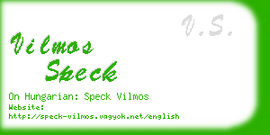 vilmos speck business card